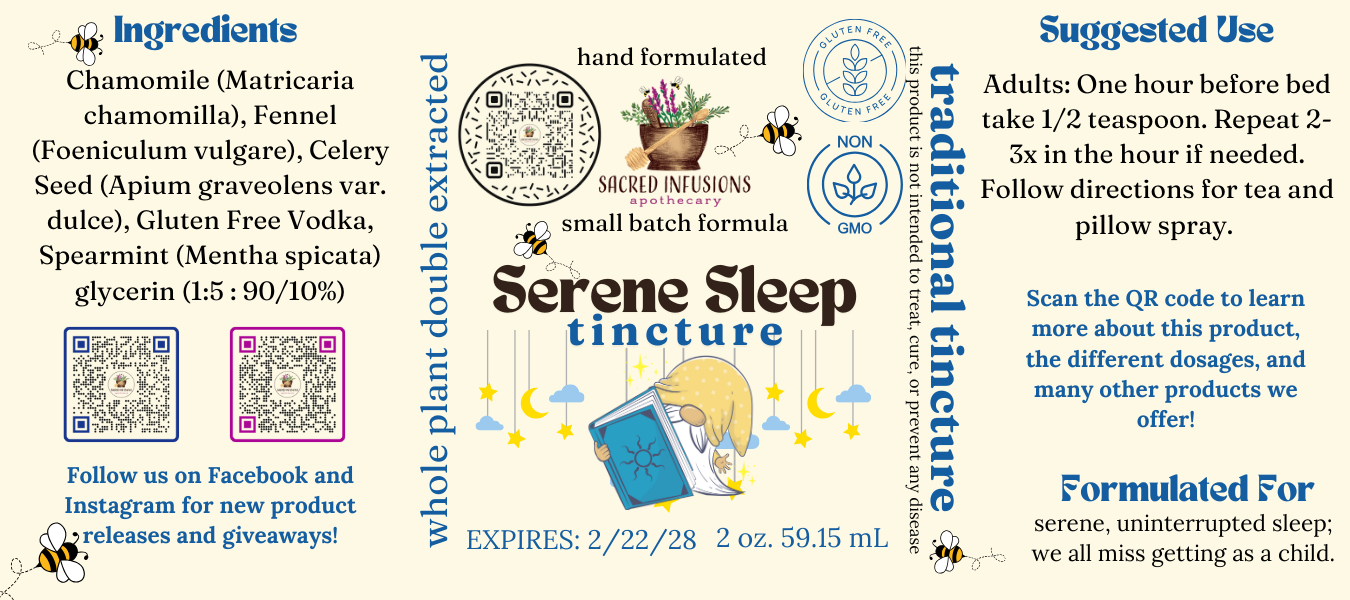 Serene Sleep Tincture (traditional) - Sacred Infusions Apothecary