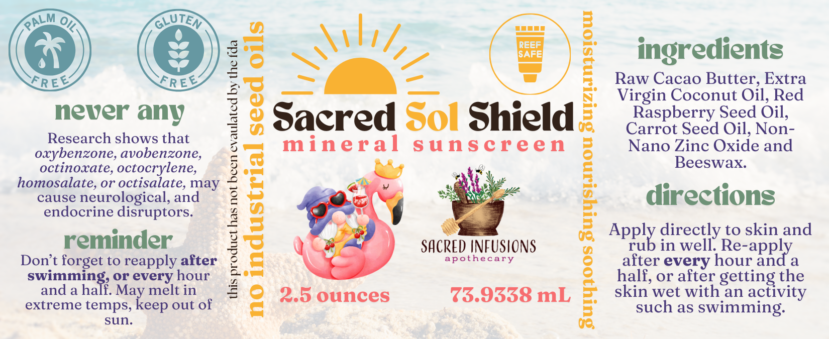 Sacred Sol Shield Mineral Sunscreen - Sacred Infusions Apothecary