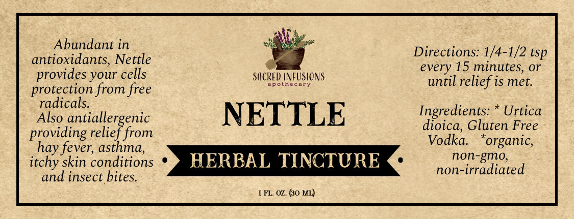 Nettle Tincture - Sacred Infusions Apothecary