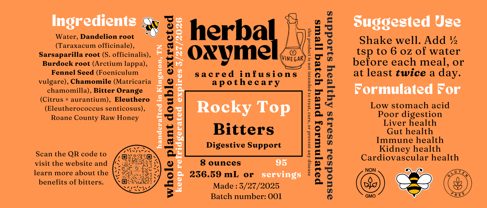 Rocky Top Bitters Digestive Support - Sacred Infusions Apothecary