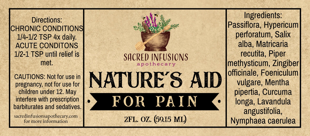 Natures Aid Pain Tincture - Sacred Infusions Apothecary